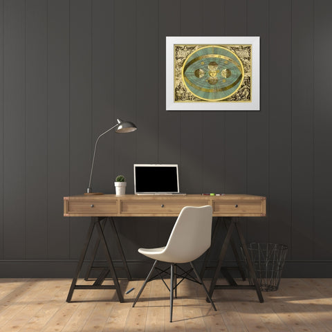 Maps of the Heavens: Sceno Systematis Copernicani White Modern Wood Framed Art Print by Cellarius, Andreas