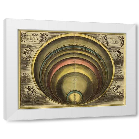 Maps of the Heavens: CorpMaps Coelestium White Modern Wood Framed Art Print by Cellarius, Andreas