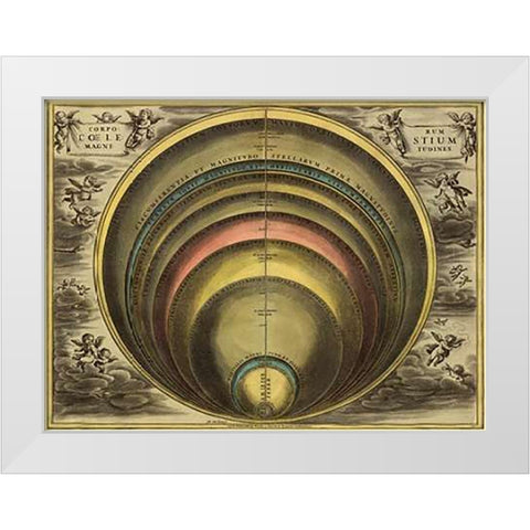 Maps of the Heavens: CorpMaps Coelestium White Modern Wood Framed Art Print by Cellarius, Andreas