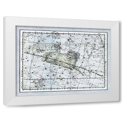 Maps of the Heavens: Aries the Ram White Modern Wood Framed Art Print by Jamieson, Alexander