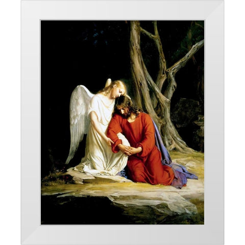 Agony in the Garden White Modern Wood Framed Art Print by Bloch, Carl
