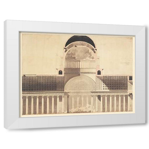 Architectural Project for the Church of the Madeleine, 1777 - 1785 White Modern Wood Framed Art Print by Boullee, Etienne-Louis