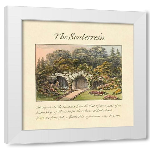The Souterrein, 1813 White Modern Wood Framed Art Print by Repton, Humphry