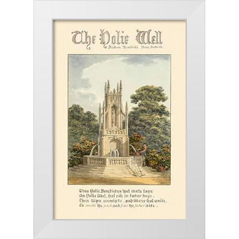 The Holie Well, 1813 White Modern Wood Framed Art Print by Repton, Humphry