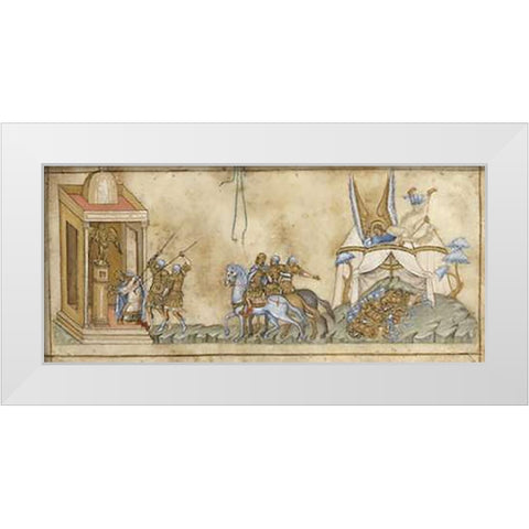 The Death of Sennacherib White Modern Wood Framed Art Print by Italian 14th Century