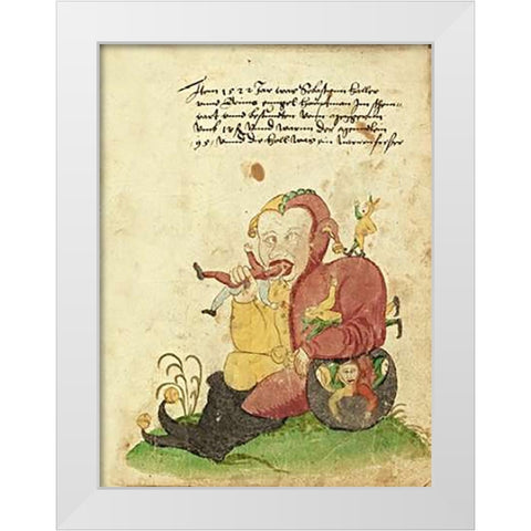 Civic festival of the Nuremberg Schembartlauf - Giant White Modern Wood Framed Art Print by German 16th Century