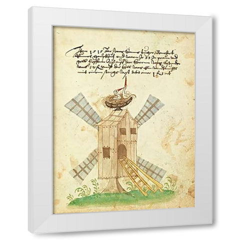 Civic festival of the Nuremberg Schembartlauf - Windmill White Modern Wood Framed Art Print by German 16th Century