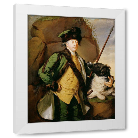 John Whetham of Kirklington White Modern Wood Framed Art Print by Wright, Joseph