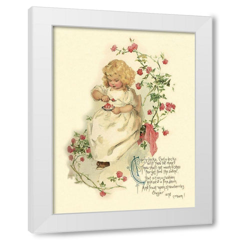 Nursery Rhymes: Curly-Locks, Curly-Locks White Modern Wood Framed Art Print by Humphrey, Maud