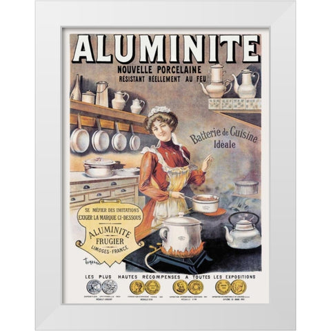 Cooks: Aluminite White Modern Wood Framed Art Print by Tamagno, Francisco