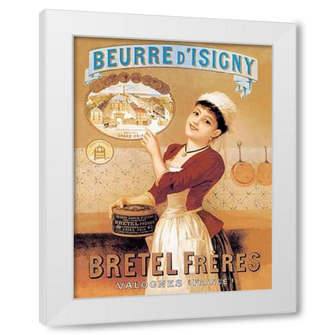 Cooks: Beurre dIsigny White Modern Wood Framed Art Print by Advertisement