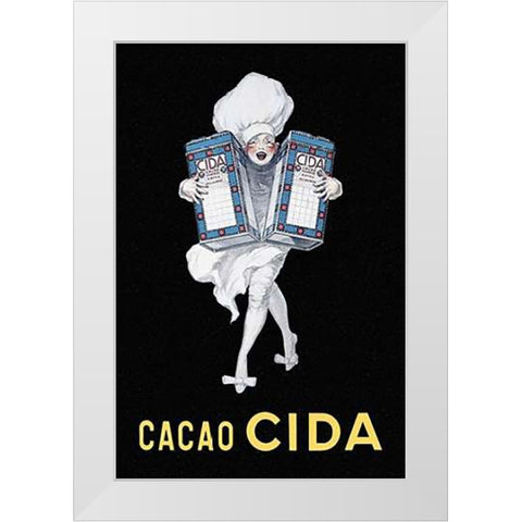 Cooks: Cacao Cida White Modern Wood Framed Art Print by Advertisement