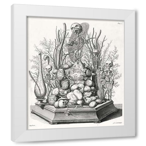 Ad. vivim Sculpsit White Modern Wood Framed Art Print by Huyberts, Cornelis