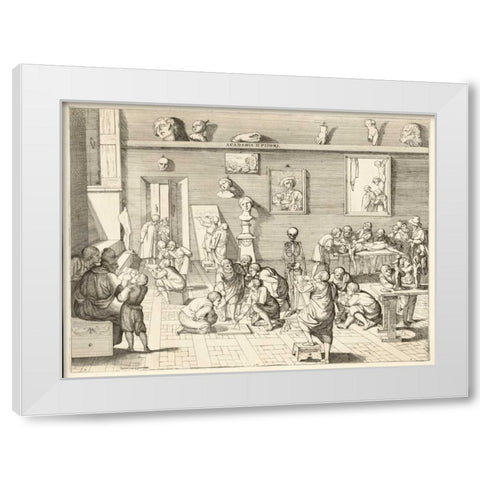 Academia dpitori White Modern Wood Framed Art Print by Alberti, Pietro Francesco