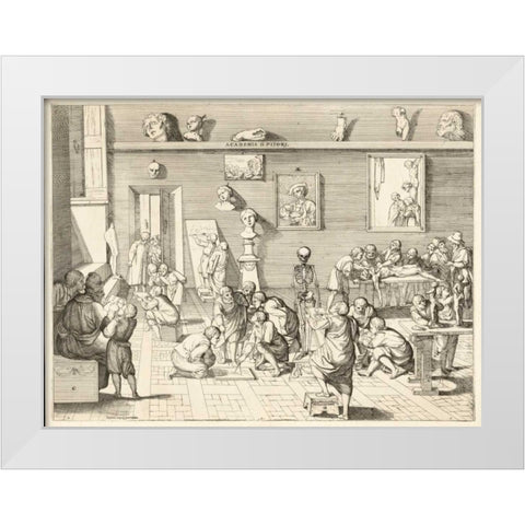 Academia dpitori White Modern Wood Framed Art Print by Alberti, Pietro Francesco