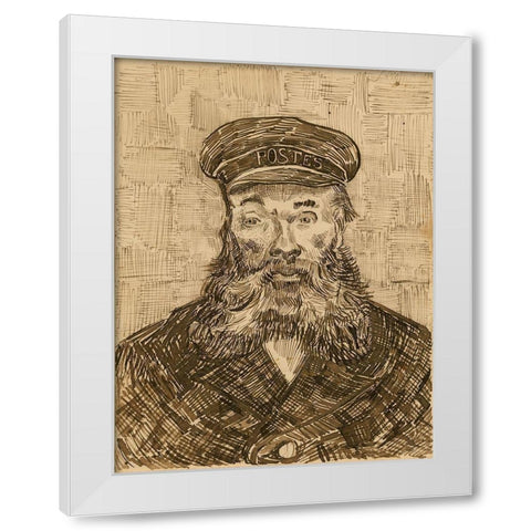 Portrait of Joseph-Ã‰tienne Roulin White Modern Wood Framed Art Print by Van Gogh, Vincent