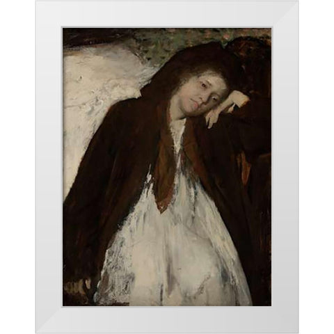 The Convalescent White Modern Wood Framed Art Print by Degas, Edgar