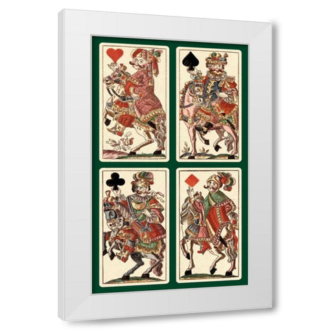 Knights - Bauern Hochzeit Deck White Modern Wood Framed Art Print by Gobl, Andreas Benedictus