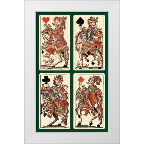 Knights - Bauern Hochzeit Deck White Modern Wood Framed Art Print by Gobl, Andreas Benedictus