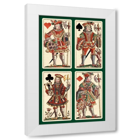 Knaves - Bauern Hochzeit Deck White Modern Wood Framed Art Print by Gobl, Andreas Benedictus
