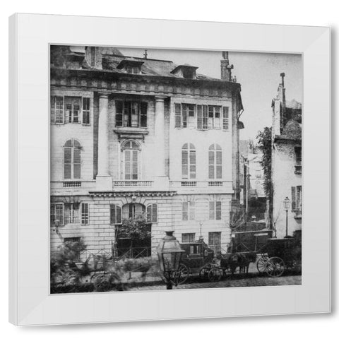 Paris, May 1843 - Boulevard des Italiens White Modern Wood Framed Art Print by Talbot, William Henry Fox