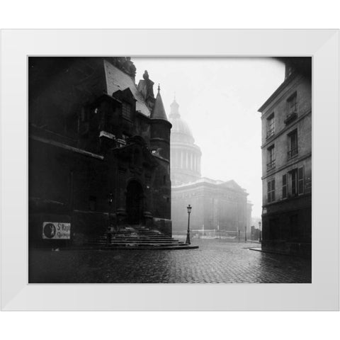 Paris, 1924 - The Pantheon White Modern Wood Framed Art Print by Atget, Eugene