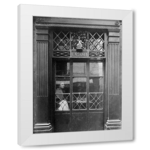 Paris, 1901-1902 - Petit Bacchus, rue St. Louis en lIle White Modern Wood Framed Art Print by Atget, Eugene