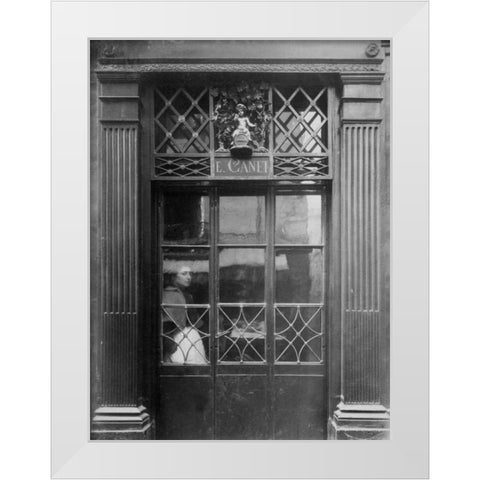 Paris, 1901-1902 - Petit Bacchus, rue St. Louis en lIle White Modern Wood Framed Art Print by Atget, Eugene