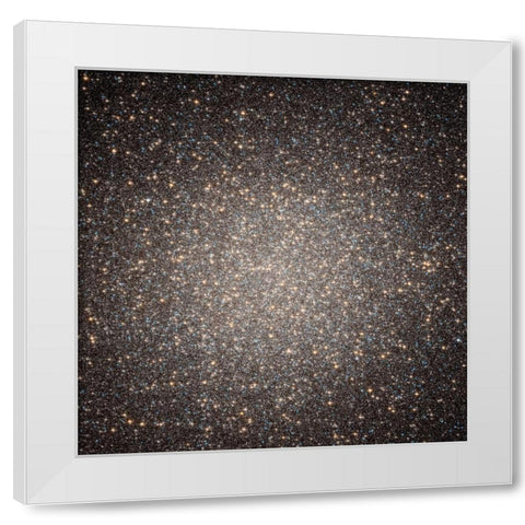 Starry Splendor in Core of Omega Centauri White Modern Wood Framed Art Print by NASA