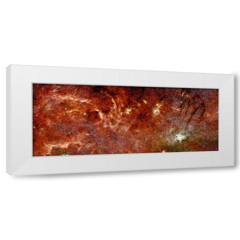 HST-Spitzer Composite of Galactic Center White Modern Wood Framed Art Print by NASA