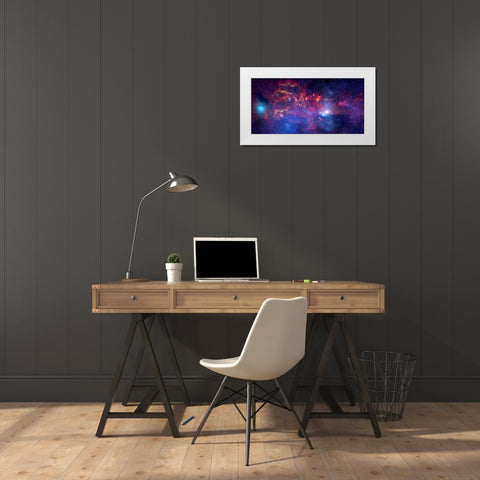 NASAs Great Observatories Examine the Galactic Center Region White Modern Wood Framed Art Print by NASA