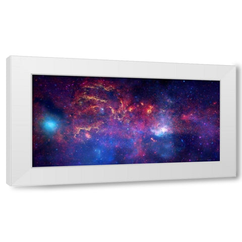 NASAs Great Observatories Examine the Galactic Center Region White Modern Wood Framed Art Print by NASA