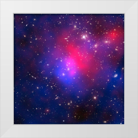 Pandoras Cluster - Abell 2744 White Modern Wood Framed Art Print by NASA