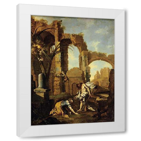 Noli Me Tangere White Modern Wood Framed Art Print by Magnasco, Alessandro
