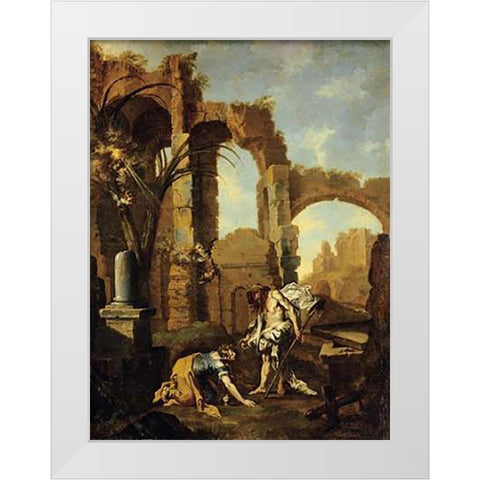 Noli Me Tangere White Modern Wood Framed Art Print by Magnasco, Alessandro