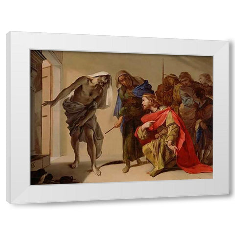 The Shade of Samuel Invoked by Saul White Modern Wood Framed Art Print by Cavallino, Bernardo