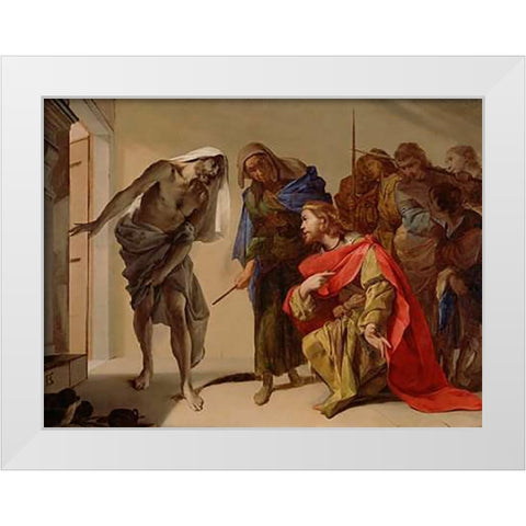 The Shade of Samuel Invoked by Saul White Modern Wood Framed Art Print by Cavallino, Bernardo