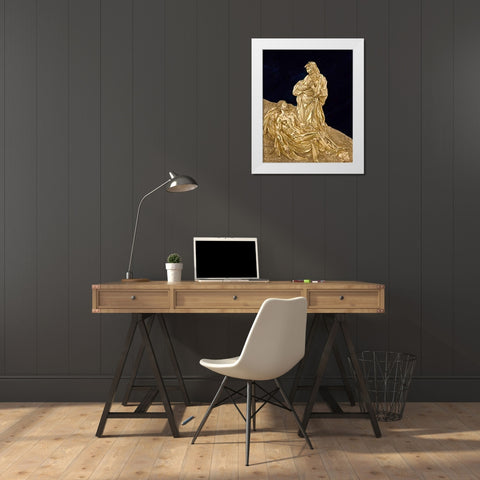 Virgin Mourning the Dead Museumist White Modern Wood Framed Art Print by Targone, Cesare