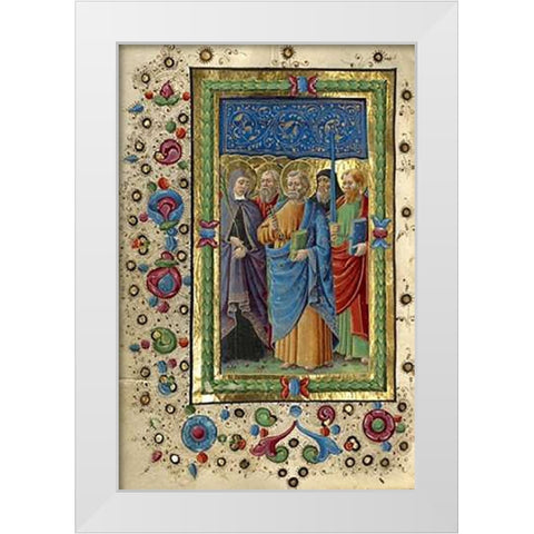 All Saints White Modern Wood Framed Art Print by Giraldi, Guglielmo