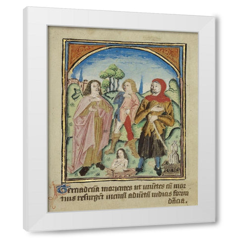 The Thirteenth Sign before the Day of Judgement White Modern Wood Framed Art Print by Illuminator, Unknown 12th Century English