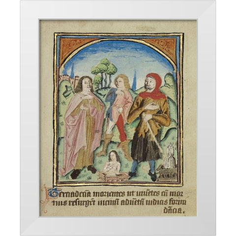 The Thirteenth Sign before the Day of Judgement White Modern Wood Framed Art Print by Illuminator, Unknown 12th Century English