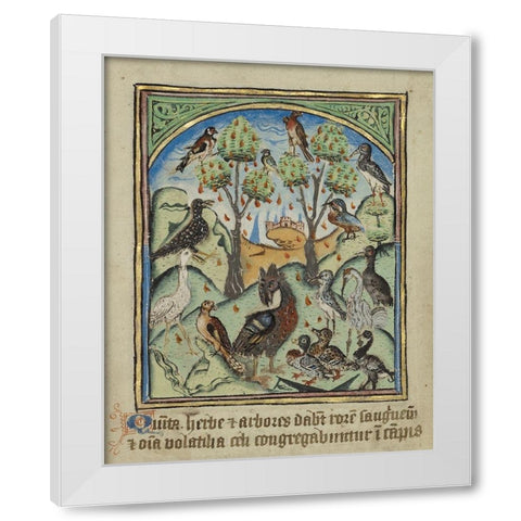 The Fifth Sign before the Day of Judgement White Modern Wood Framed Art Print by Illuminator, Unknown 12th Century English