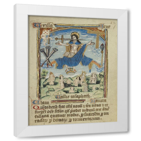 The Fifteenth and Final Sign before the Day of Judgement White Modern Wood Framed Art Print by Illuminator, Unknown 12th Century English