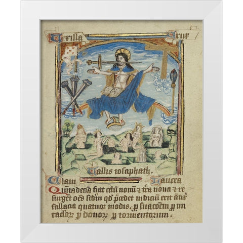 The Fifteenth and Final Sign before the Day of Judgement White Modern Wood Framed Art Print by Illuminator, Unknown 12th Century English