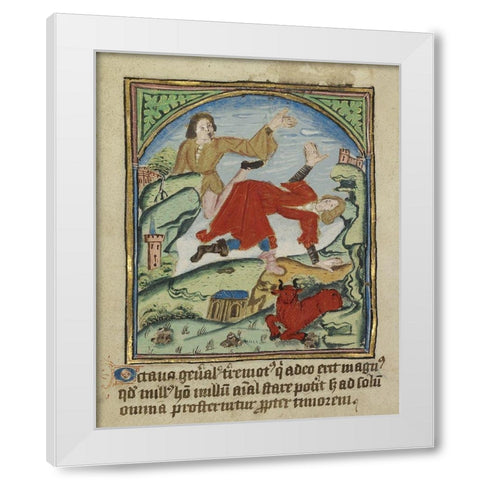 The Eighth Sign before the Day of Judgement White Modern Wood Framed Art Print by Illuminator, Unknown 12th Century English
