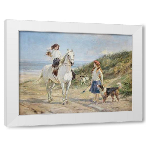 Holiday Time, 1933 White Modern Wood Framed Art Print by Hardy, Heywood