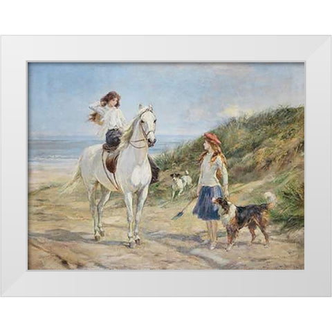 Holiday Time, 1933 White Modern Wood Framed Art Print by Hardy, Heywood