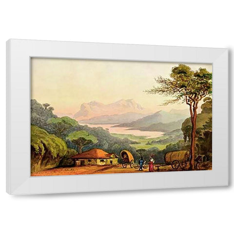 Nurellia-See Vom Rambodde-PaÃŸ, Ceylon White Modern Wood Framed Art Print by Haeckel, Ernst