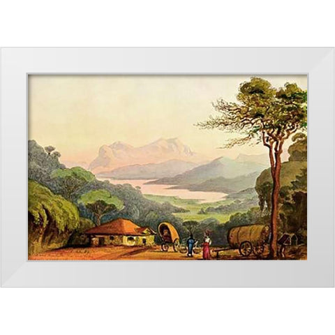 Nurellia-See Vom Rambodde-PaÃŸ, Ceylon White Modern Wood Framed Art Print by Haeckel, Ernst