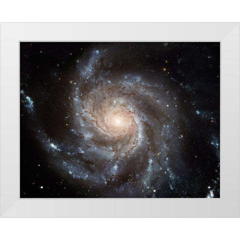 Messier 101 (M101) White Modern Wood Framed Art Print by NASA